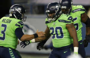 Seahawks give right guard Damien Lewis a surprise start at center for the primary time in his football career Seahawks give right guard Damien Lewis a surprise start at center for the primary time in his football career